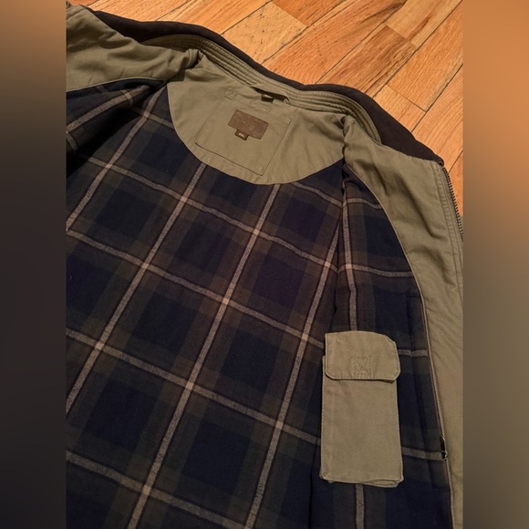 St Johns Bay Green Chore Barn Coat Jacket Flannel Lined Men’s Size XXL - Picture 7 of 16